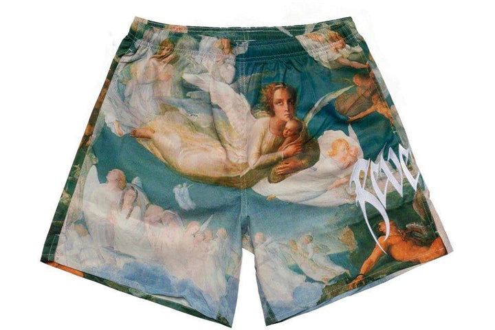 Revenge Angel Embroidered Shorts Multi