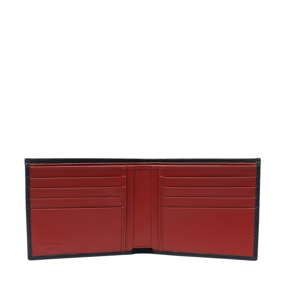 Ferragamo Men Revival Gancini Bicolor Bifold  Wallet