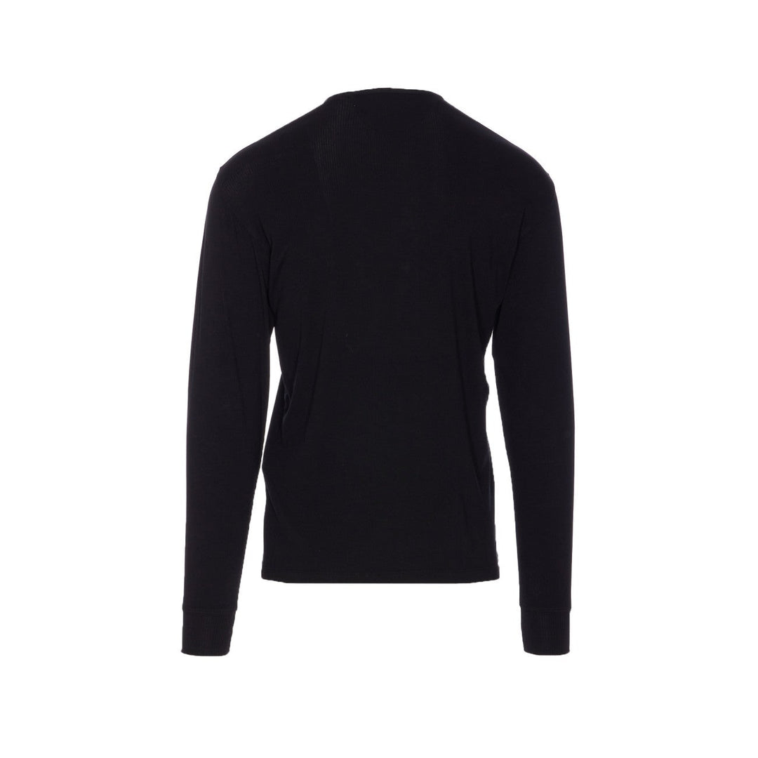 Tom Ford Men Ribbed Longsleeves Henley T-Shirt