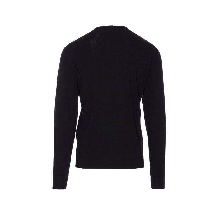 Tom Ford Men Ribbed Longsleeves Henley T-Shirt