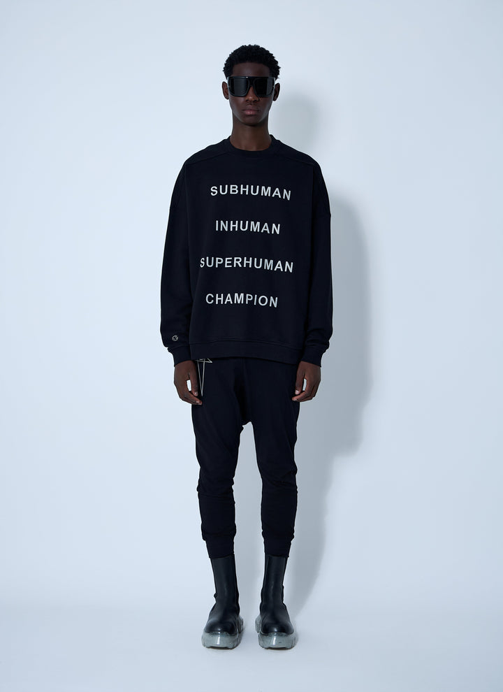 Rick Owens X Champion Men Text Print Sweatshirt
