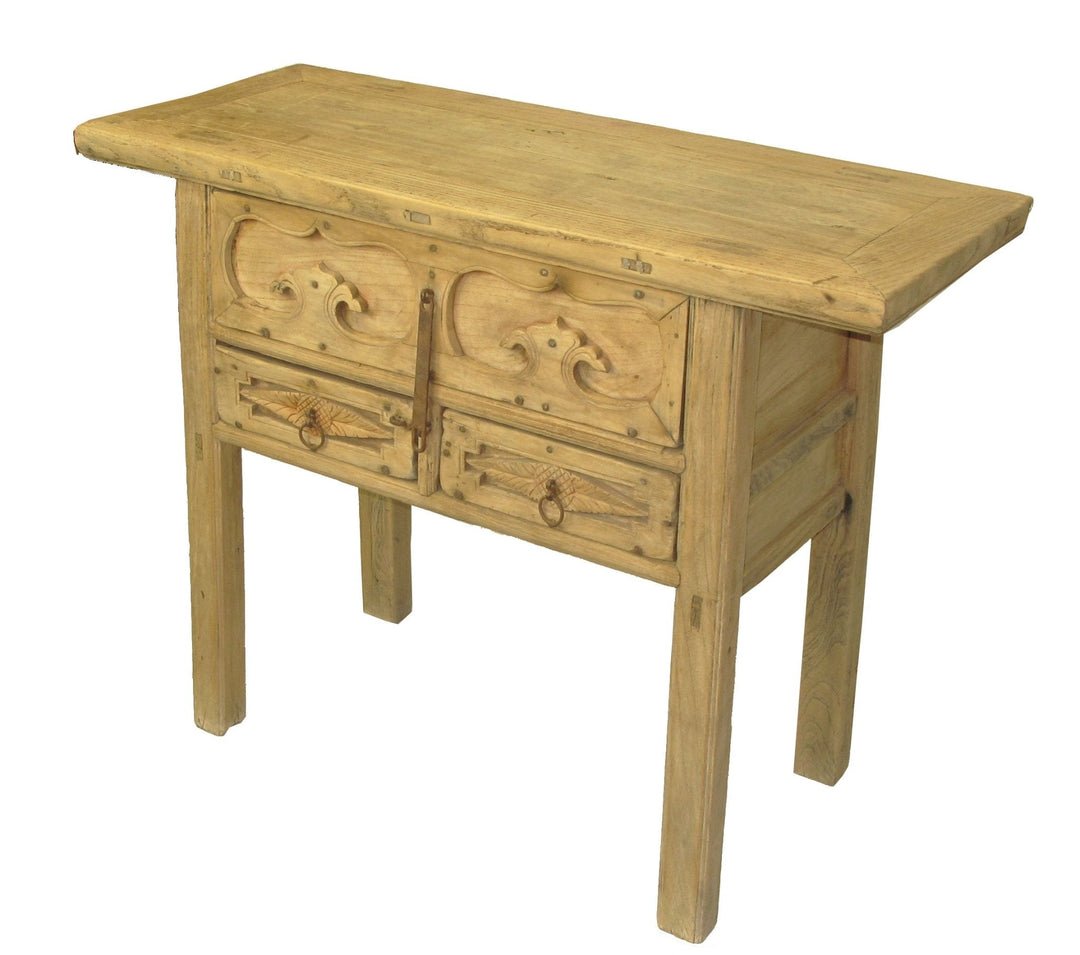 Rustic Asian Dressers with Decorative Carved Drawer Fronts  3 &amp; 4