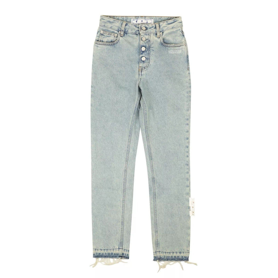 NWT OFF-WHITE C/O VIRGIL ABLOH Light Blue Riserva Straight Jeans