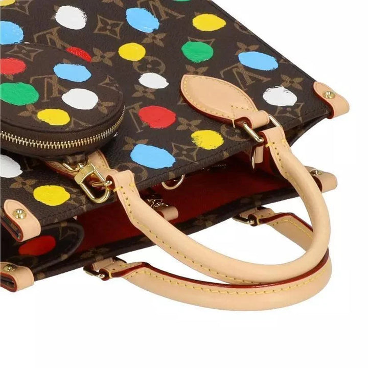 LOUIS VUITTON Monogram x Kusama Yayoi On the Go PM Hand Bag