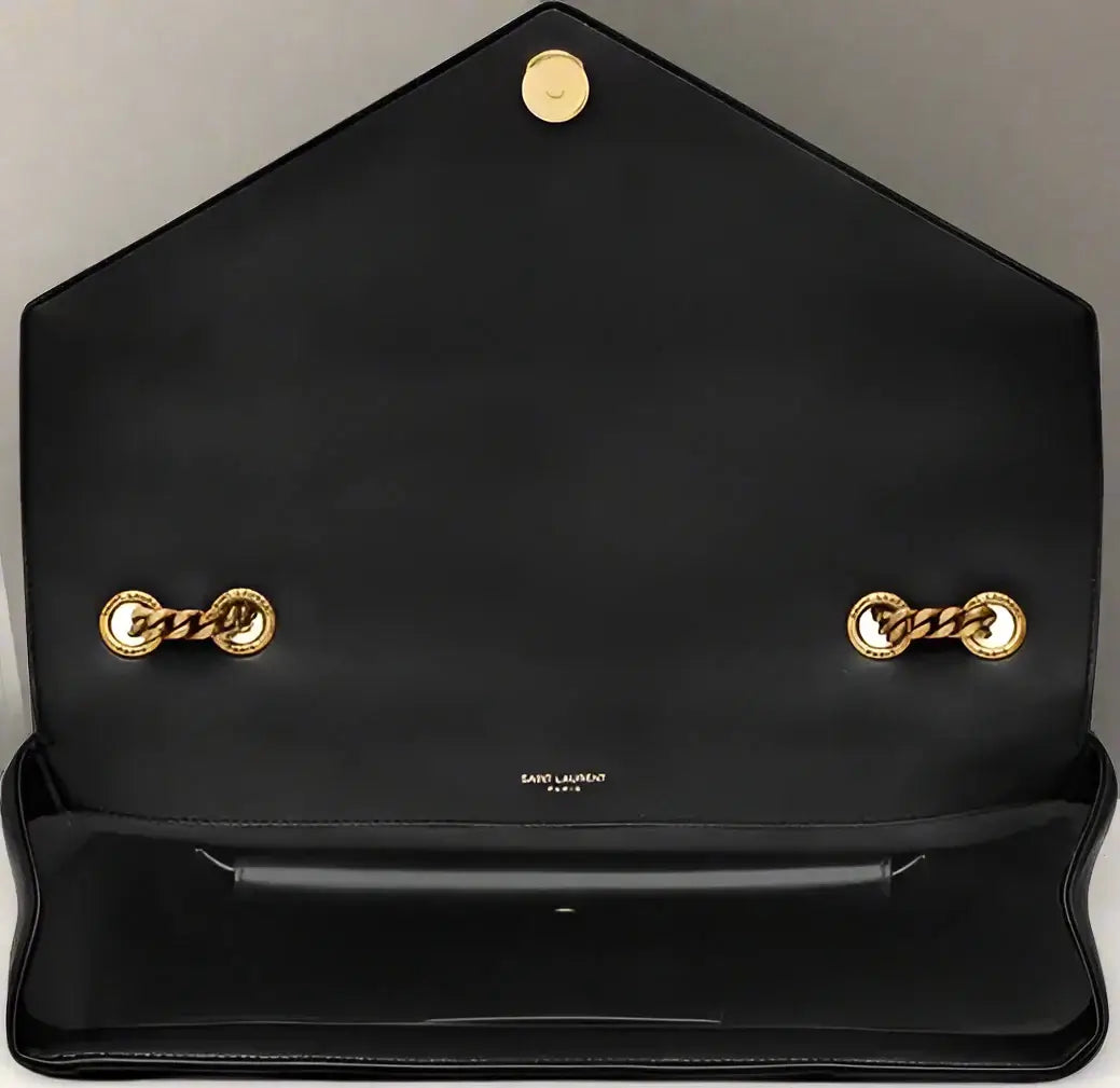 Saint Laurent women's black Loulou Large Leather Shoulder Bag