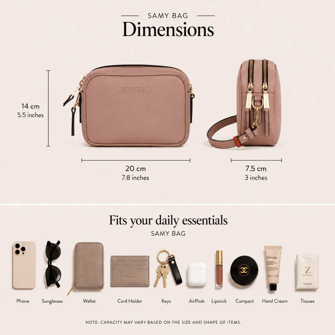 Samy Bag - Italian Genuine Leather - Crossbody / Shoulder Bag - Made in Italy