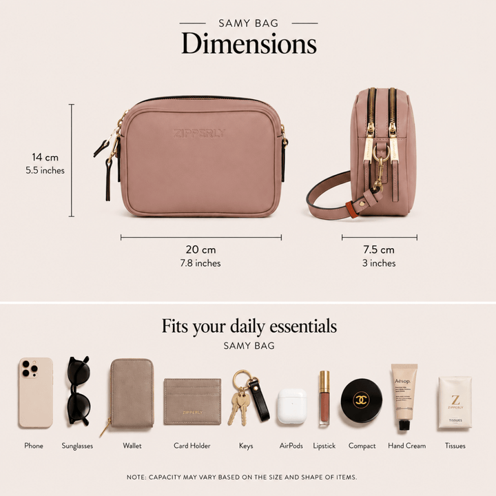 Samy Bag - Italian Genuine Leather - Crossbody / Shoulder Bag - Made in Italy