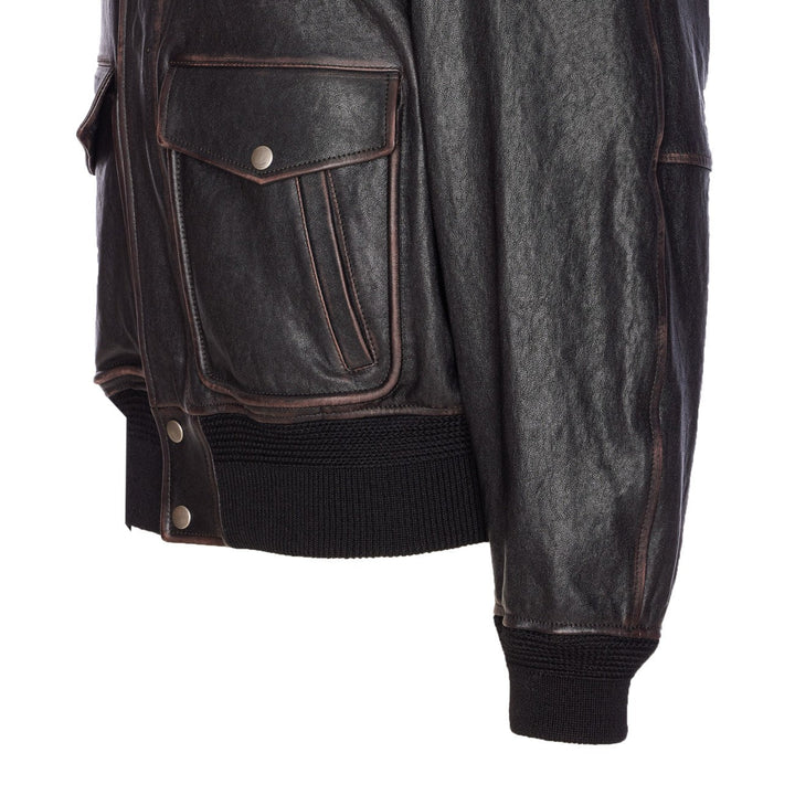 Saint Laurent Women Shearling And Textured Vintage Lambskin Bomber Jacket