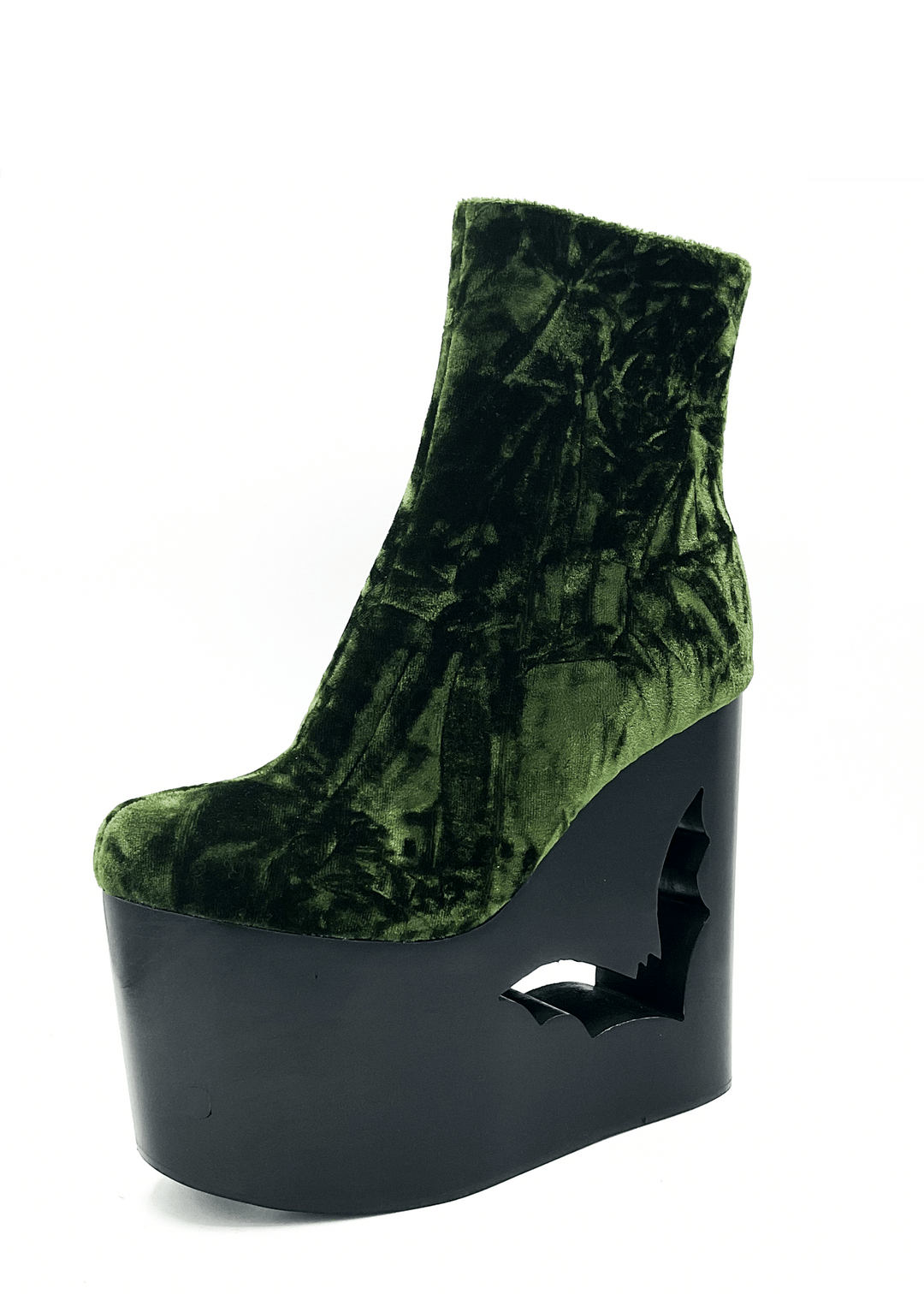 Deadwood Moss Velvet Wedge Boot