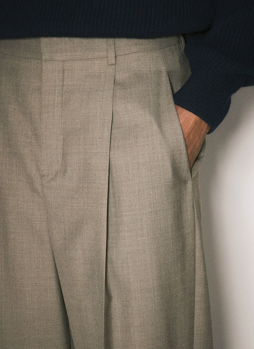 Saint Laurent Men Wool Tailored Pants