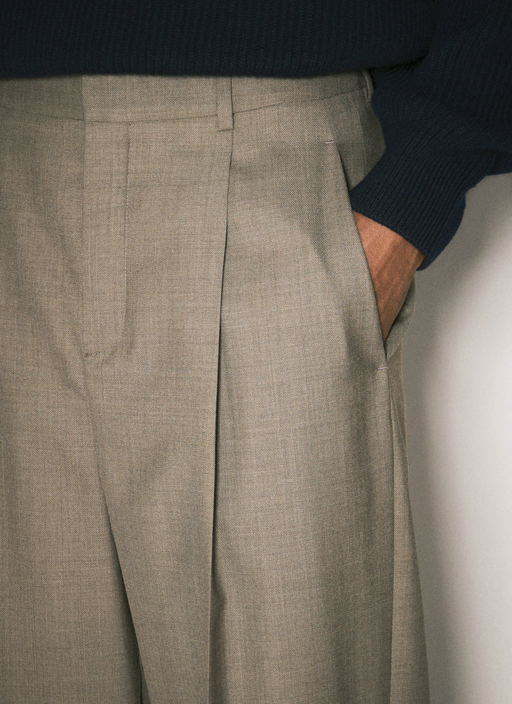 Saint Laurent Men Wool Tailored Pants