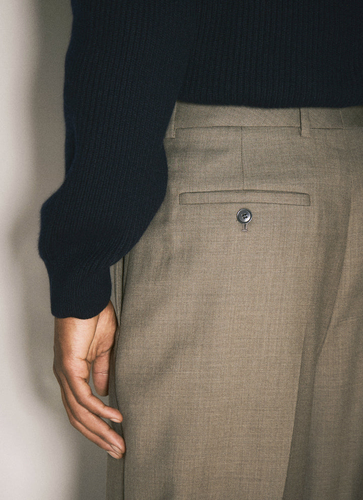 Saint Laurent Men Wool Tailored Pants