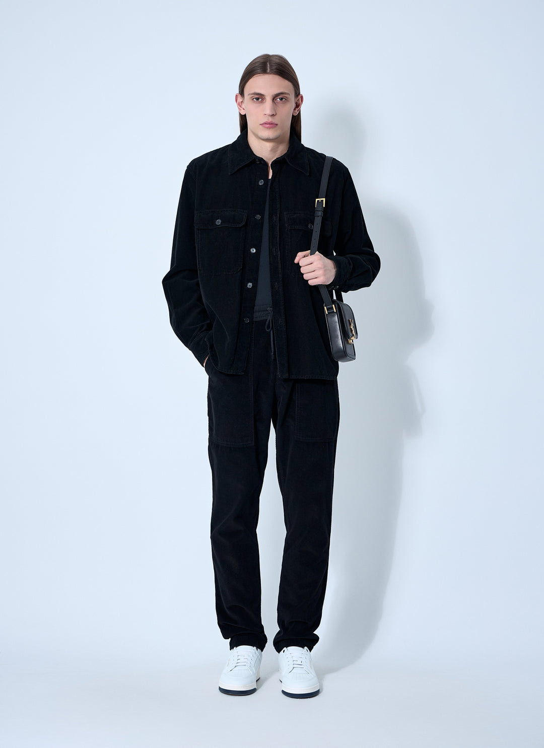 Saint Laurent Men Corduroy Drawstring Pants