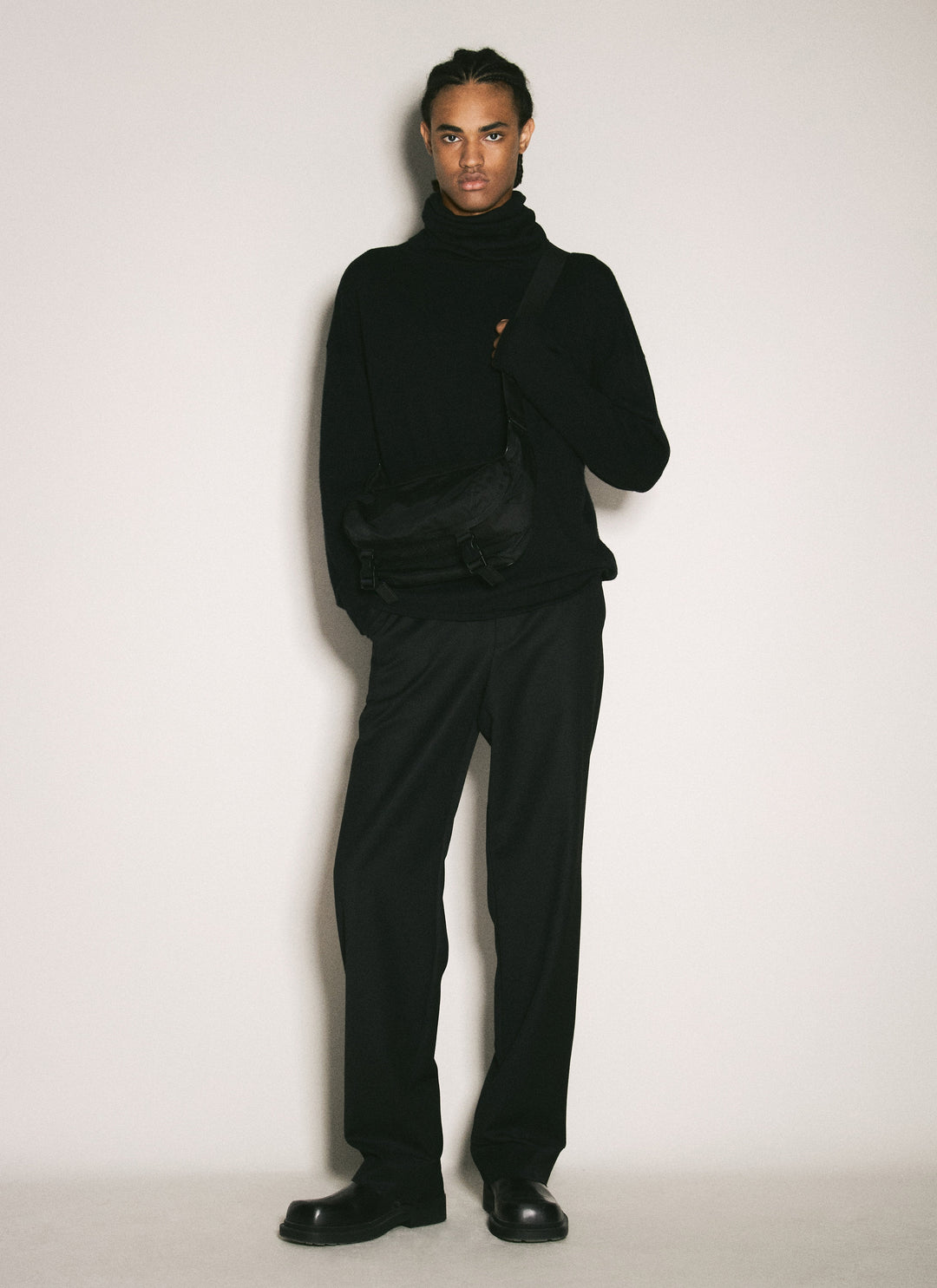 Saint Laurent Men Logo Embroidery Crossobdy Bag