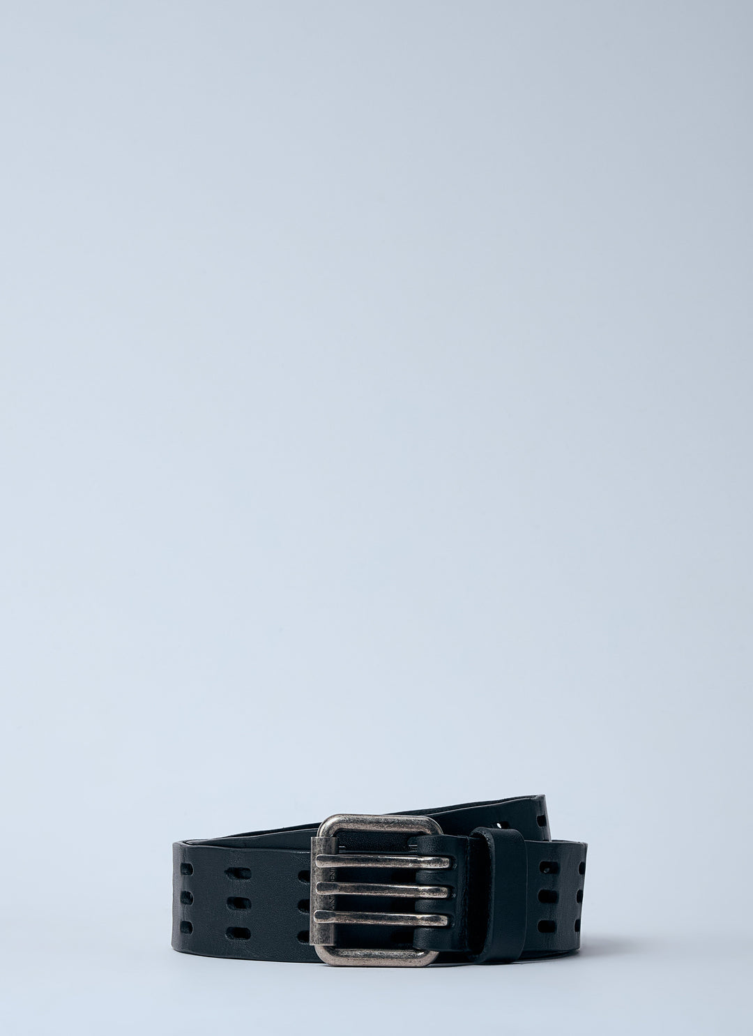 Saint Laurent Men Leather Motorcycle Belt
