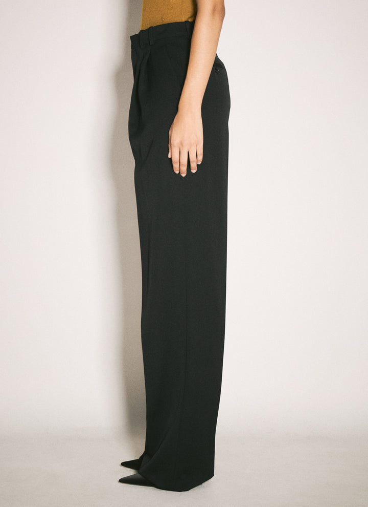 Saint Laurent Women Wide-Leg Wool Pants