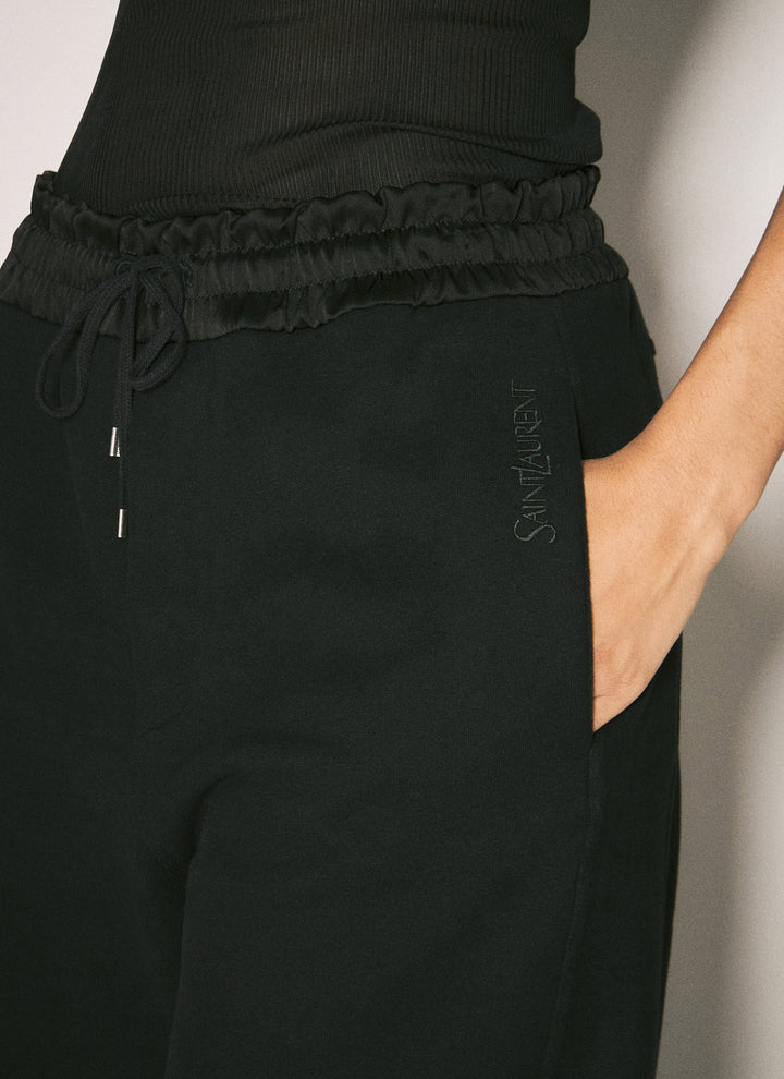 Saint Laurent Women Logo Embroidery Track Pants