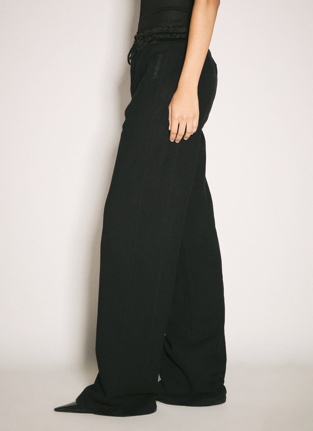 Saint Laurent Women Logo Embroidery Track Pants