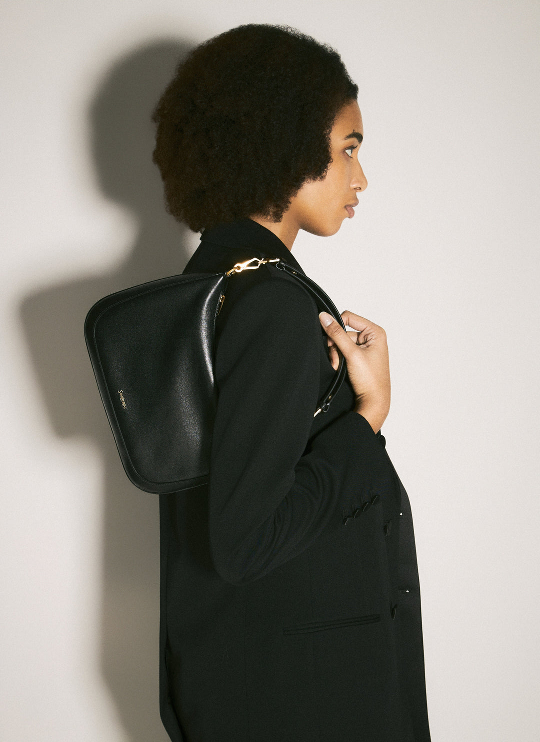 Saint Laurent Women Logo Print Shoulder Bag