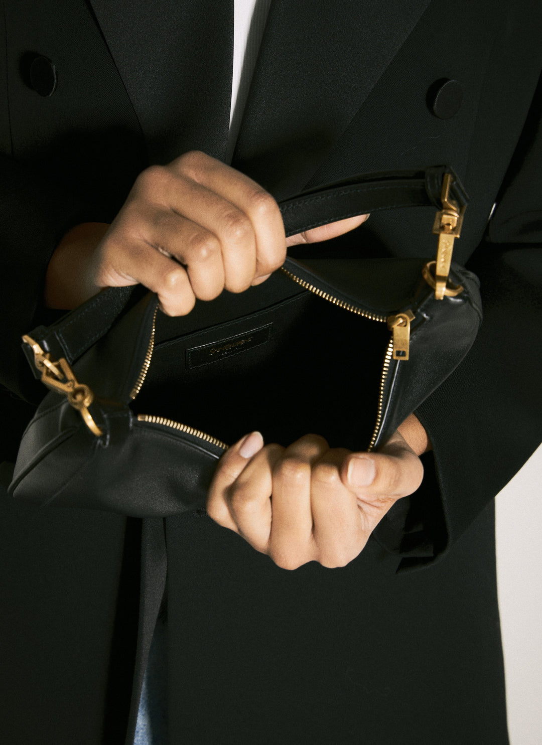 Saint Laurent Women Logo Print Shoulder Bag