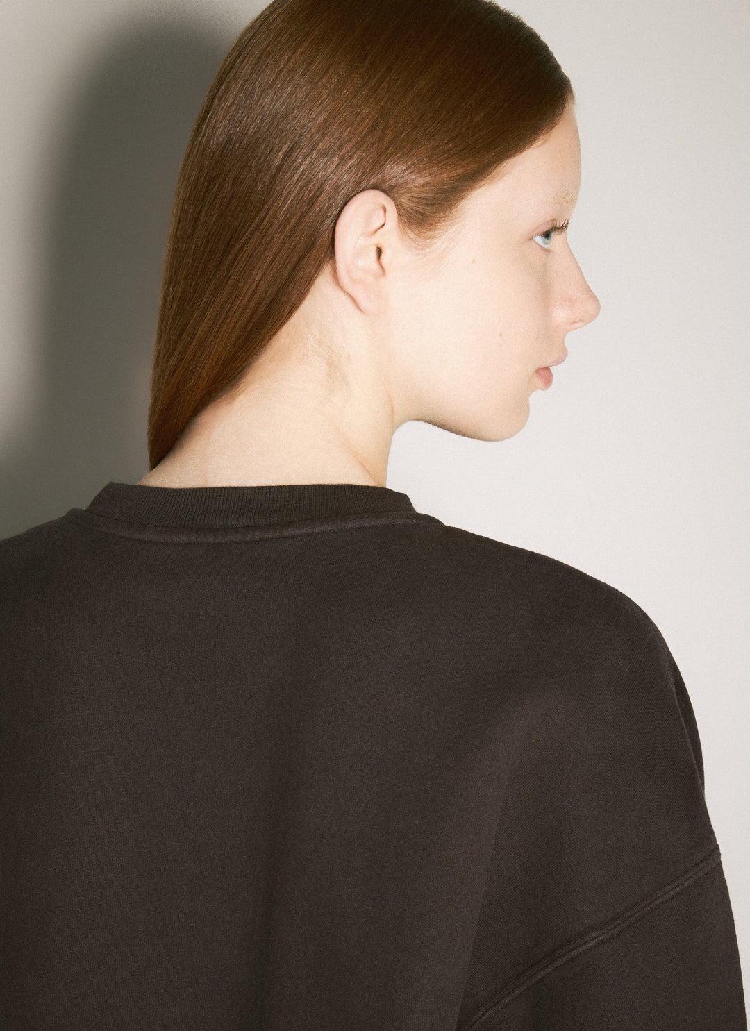 Saint Laurent Women Logo Patch Fleece Sweatshirt