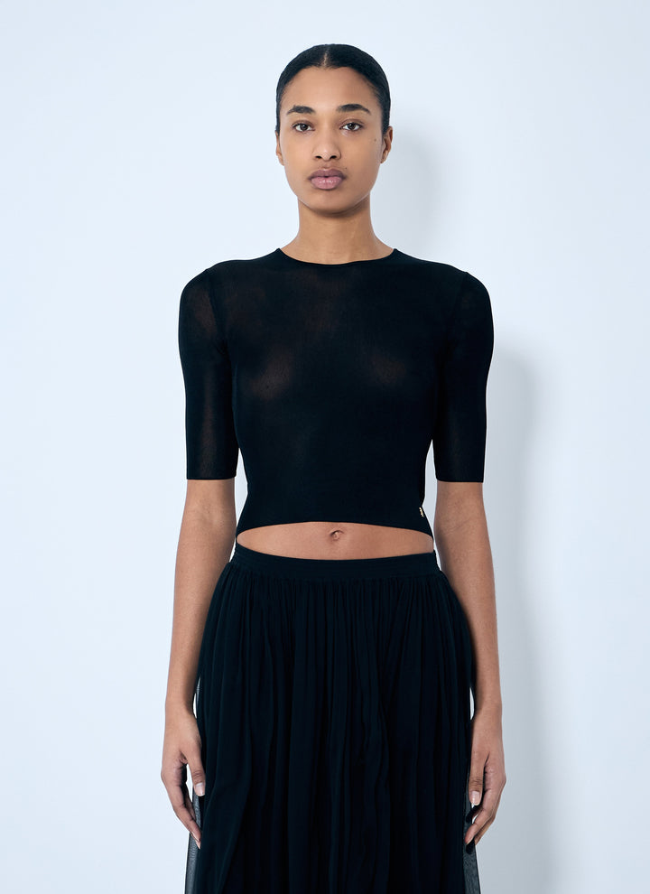 Saint Laurent Women Cassandre Knit Top