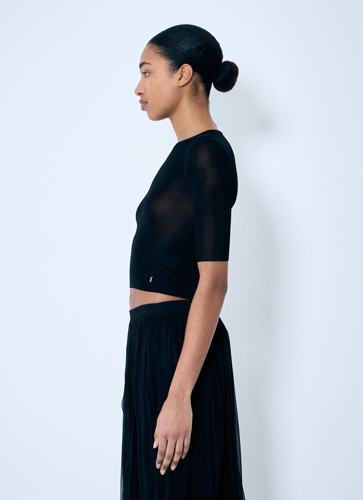 Saint Laurent Women Cassandre Knit Top