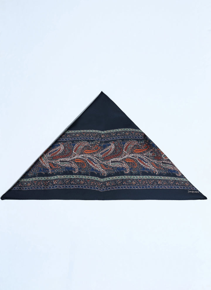 Saint Laurent Women Paisley Silk Square Scarf