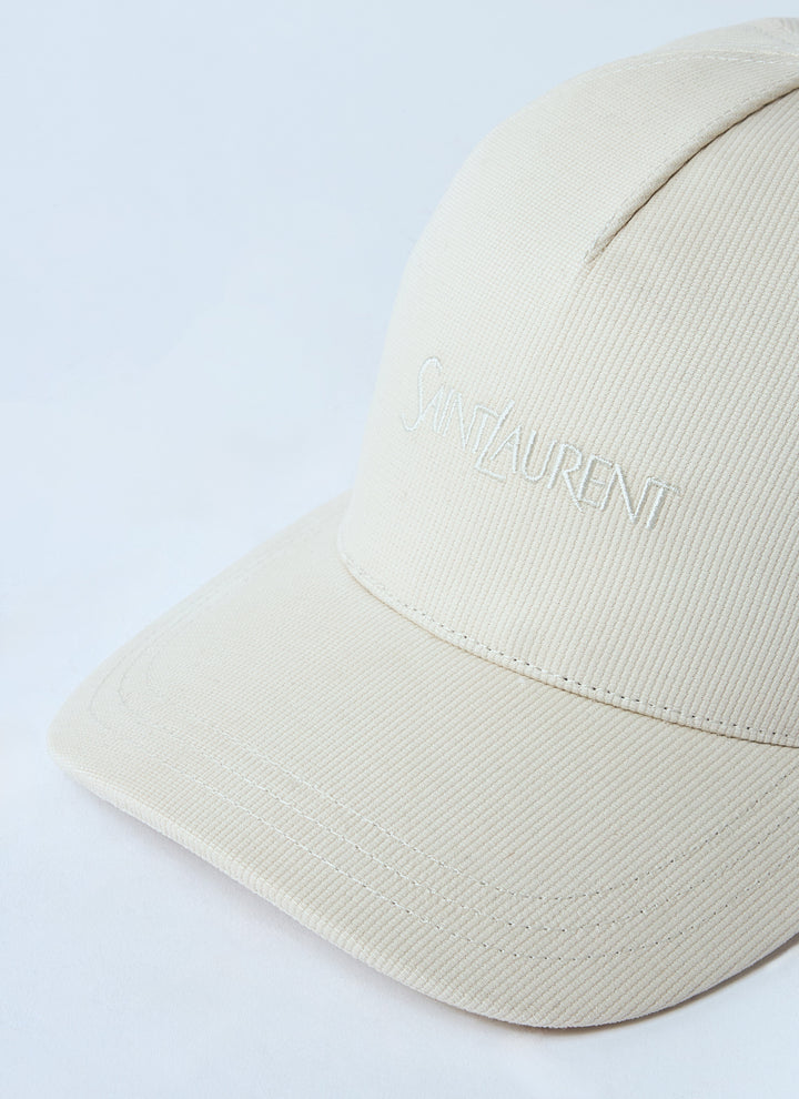 Saint Laurent Women Logo Embroidery Baseball Cap