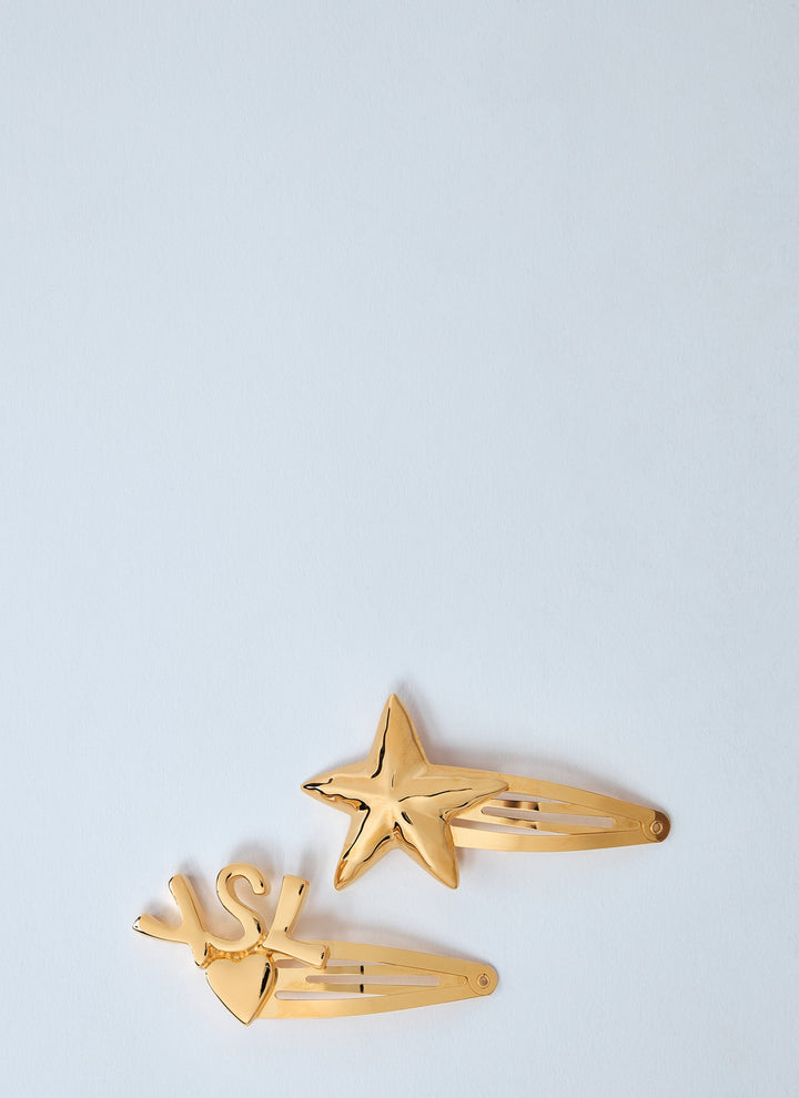 Saint Laurent Women Cassandre Hair Clips