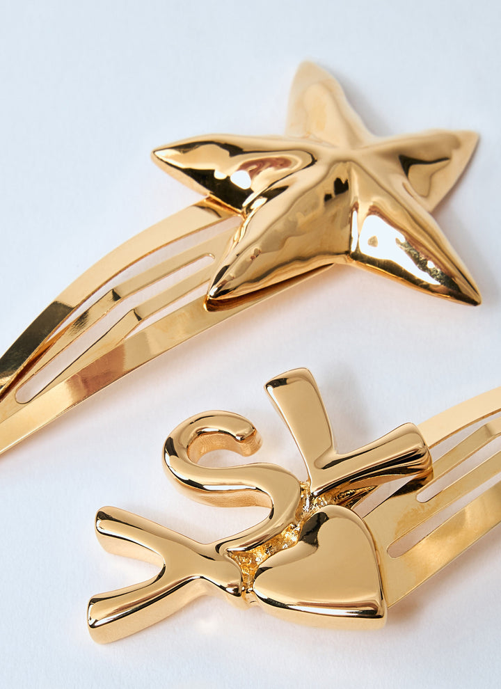Saint Laurent Women Cassandre Hair Clips
