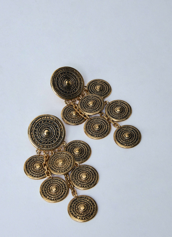 Saint Laurent Women Bo Medailles Pendant Earrings