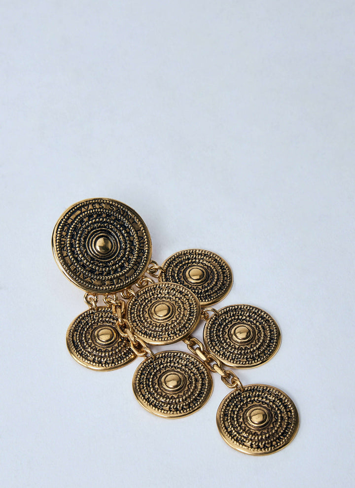 Saint Laurent Women Bo Medailles Pendant Earrings