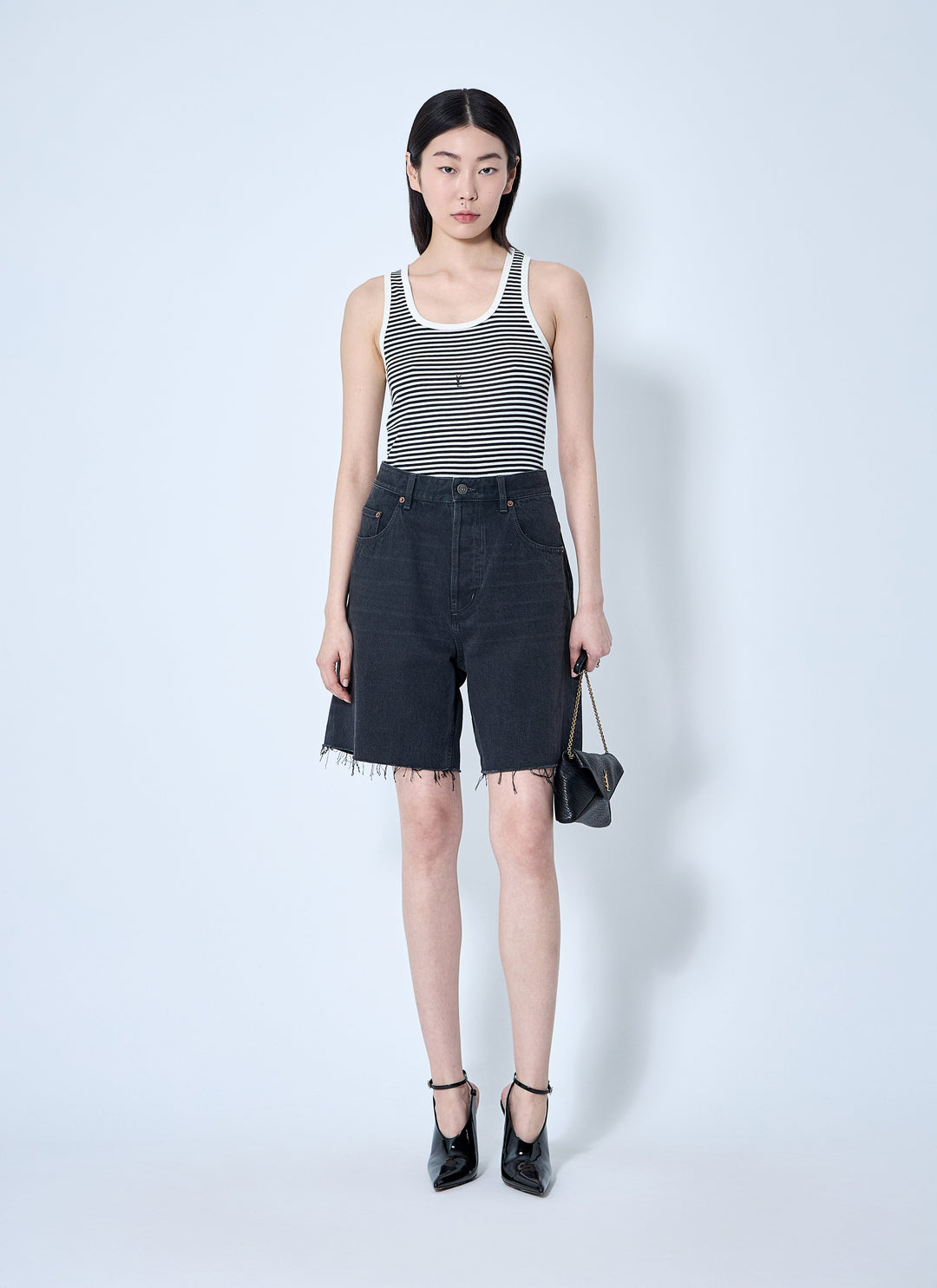 Saint Laurent Women Denim Shorts