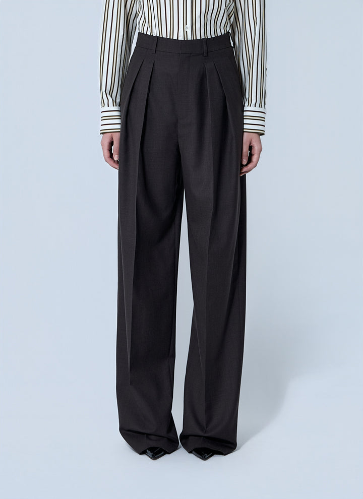 Saint Laurent Women Wool Chiné Pants