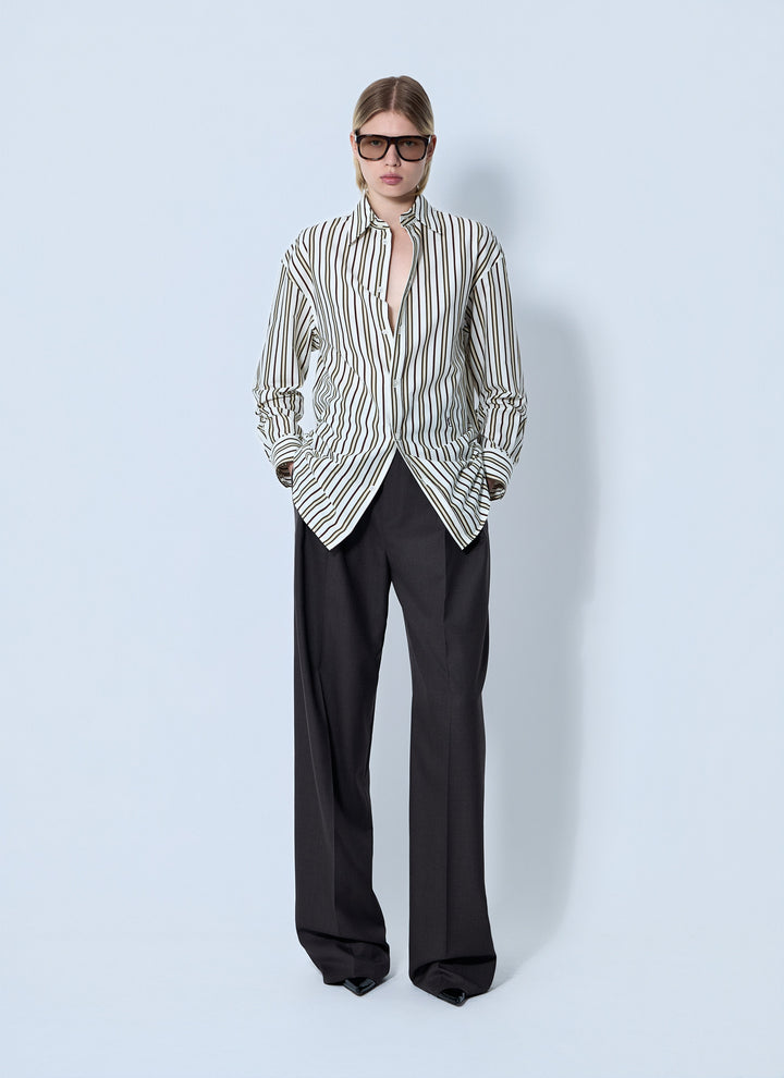 Saint Laurent Women Wool Chiné Pants