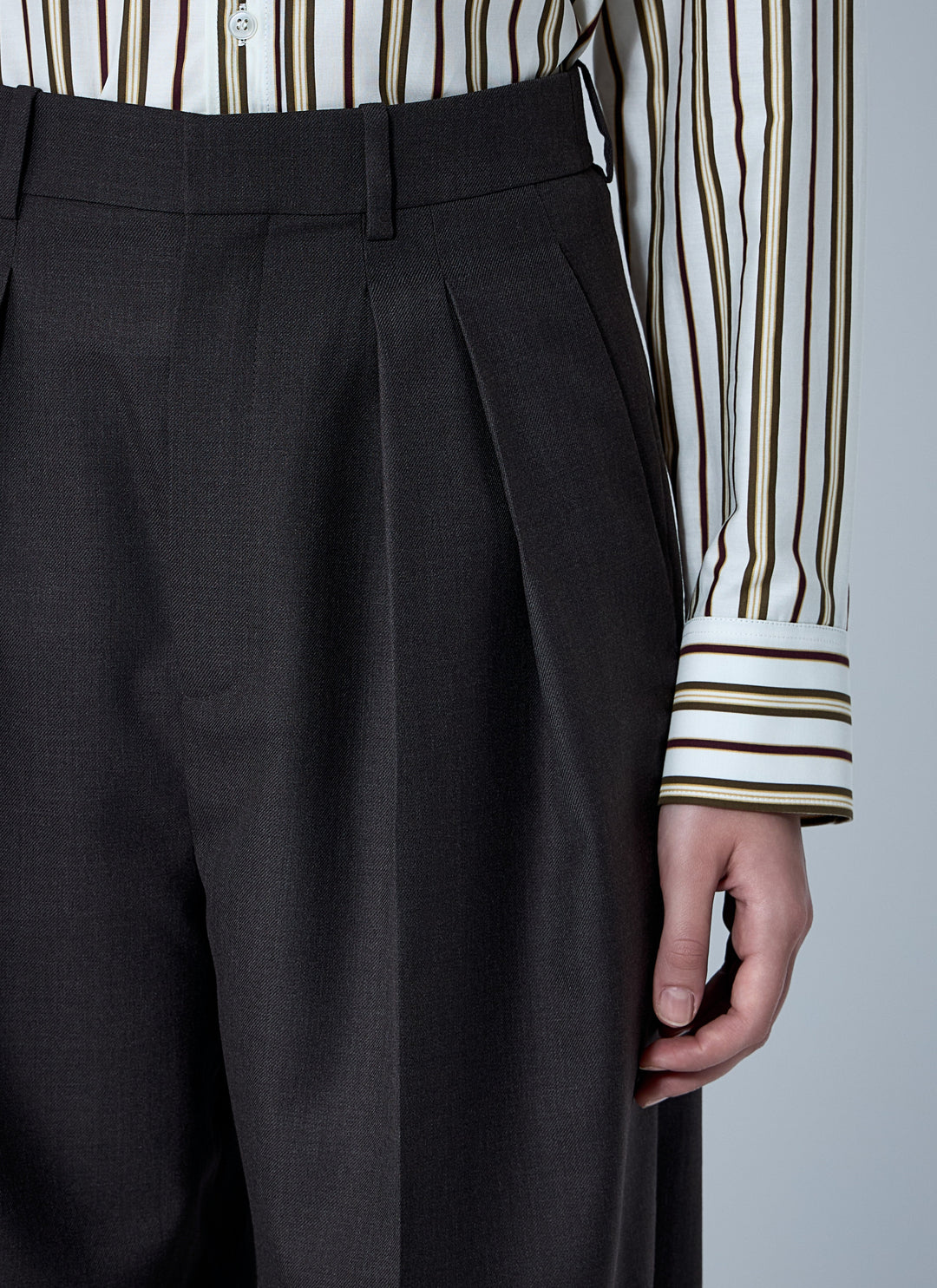 Saint Laurent Women Wool Chiné Pants