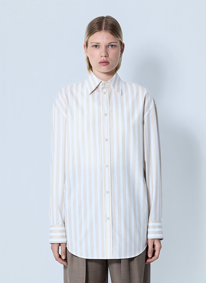 Saint Laurent Women Striped Button-Down Shirt