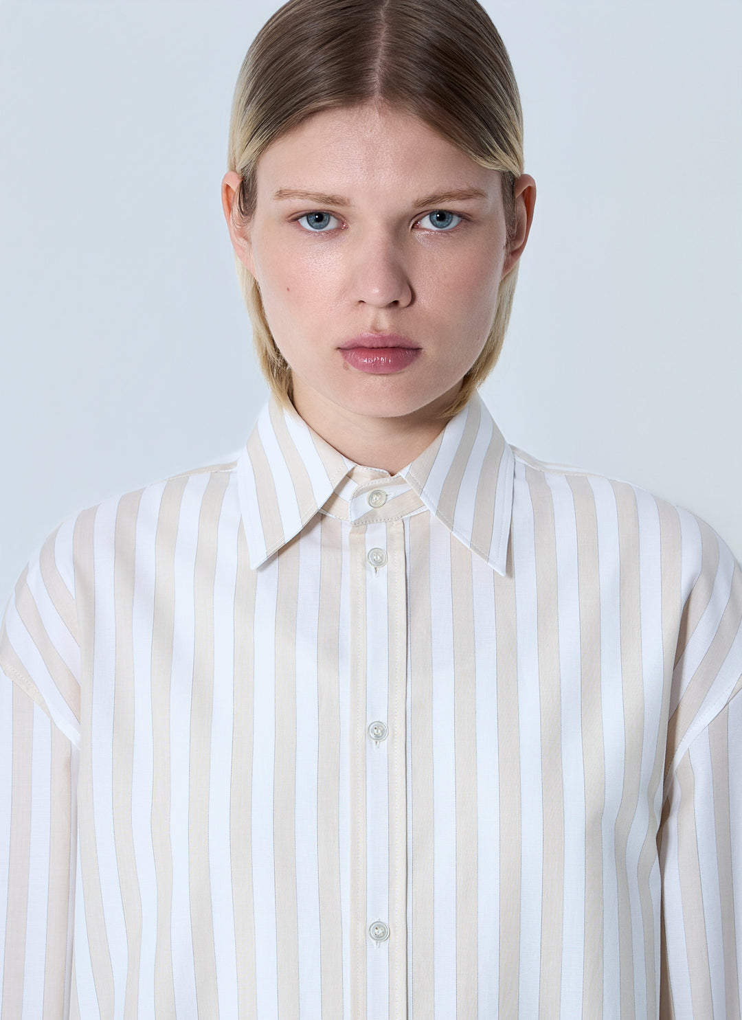 Saint Laurent Women Striped Button-Down Shirt