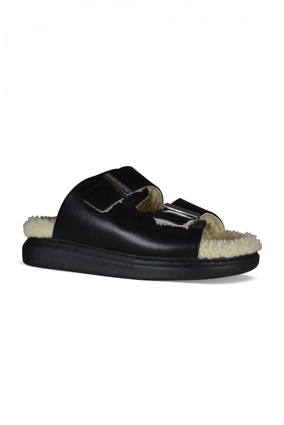 Alexander Mcqueen Women Shearling-Lined Slides