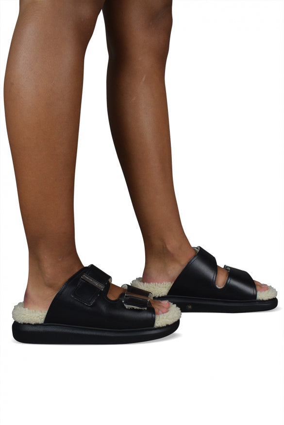 Alexander Mcqueen Women Shearling-Lined Slides