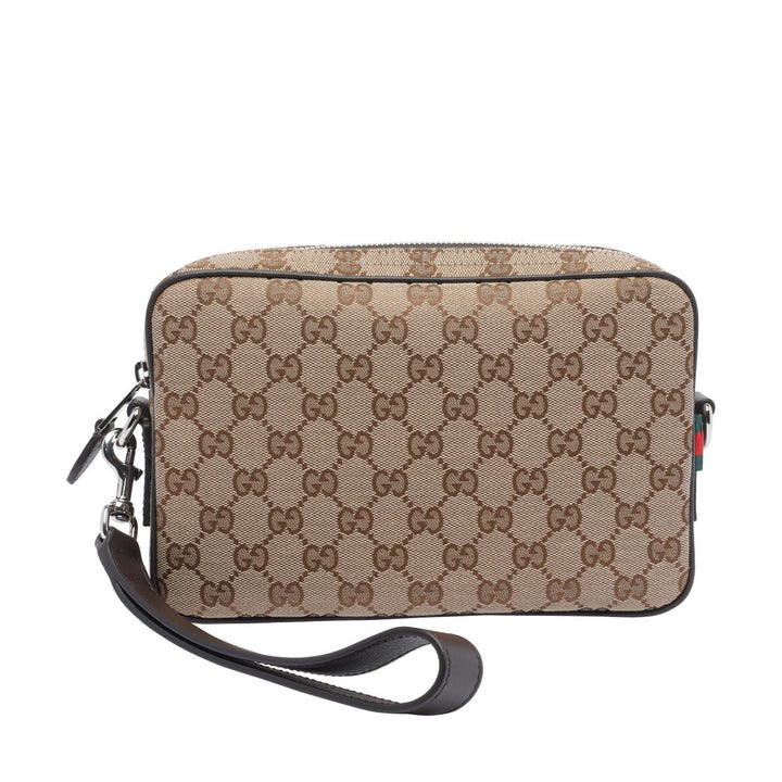 Gucci Men Small Gg Canvas Crossbody Bag