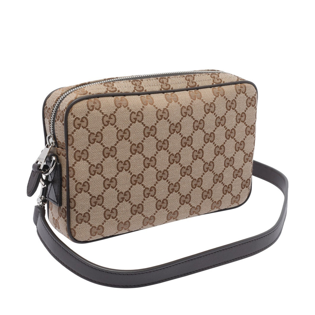 Gucci Men Small Gg Canvas Crossbody Bag