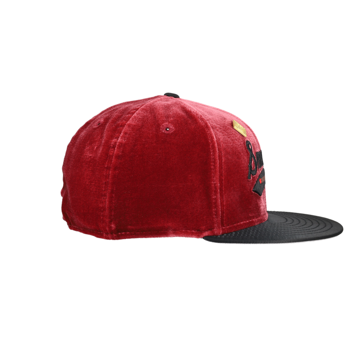 Tampa Smokers Velvet Cap Black Satin Visor NewEra 59Ffity Fitted Hat