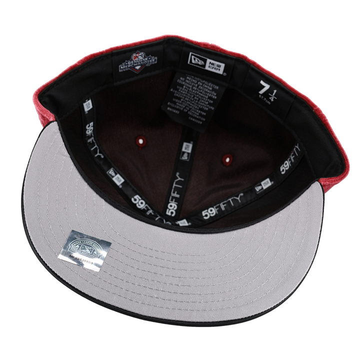 Tampa Smokers Velvet Cap Black Satin Visor NewEra 59Ffity Fitted Hat