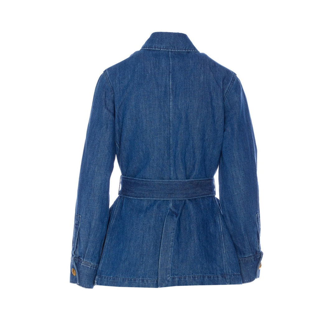 Valentino Garavani Women Solid Sahariana In Denim