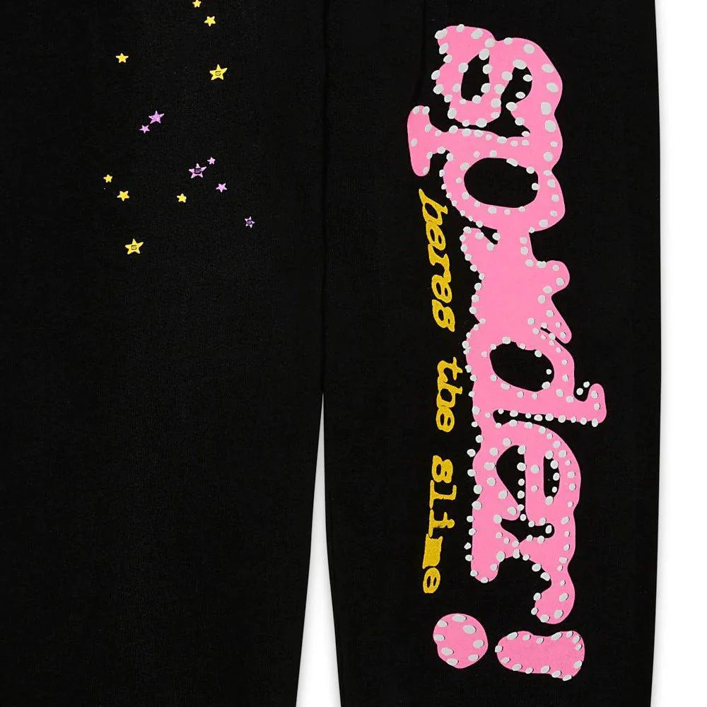 Sp5der Black P*nk V2 Sweatpants