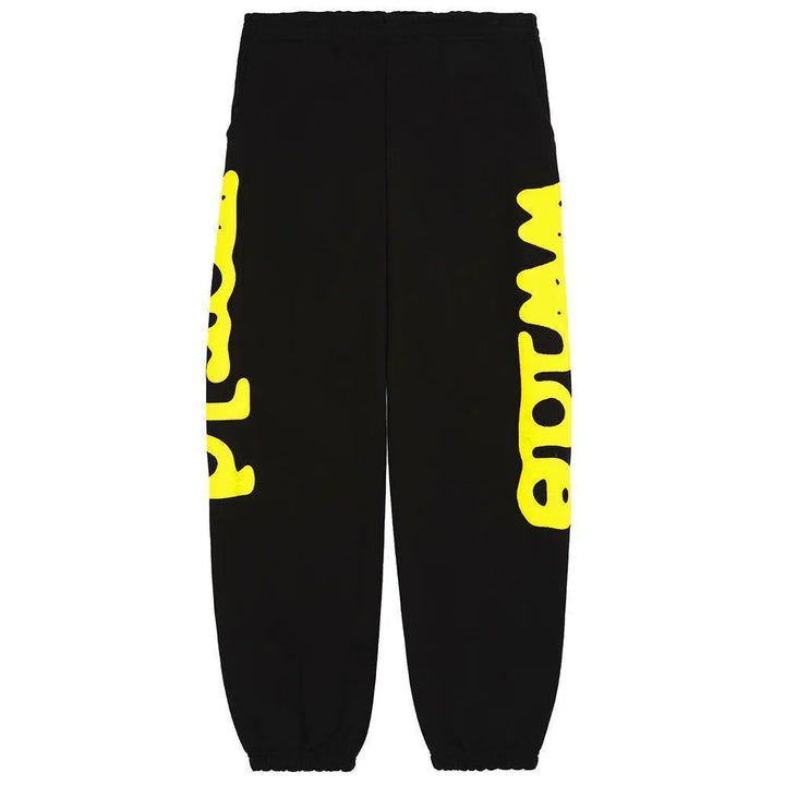 Sp5der Black & Yellow Beluga Sweatpants