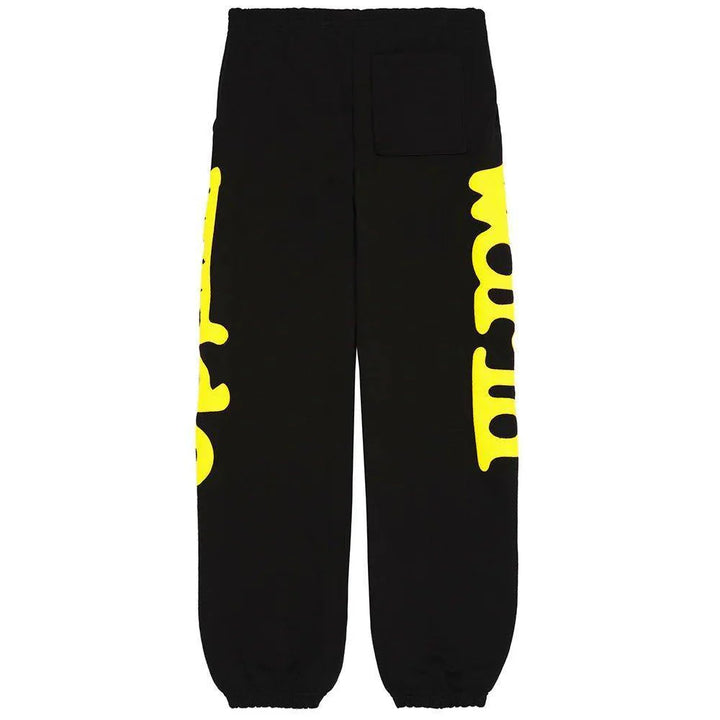 Sp5der Black & Yellow Beluga Sweatpants