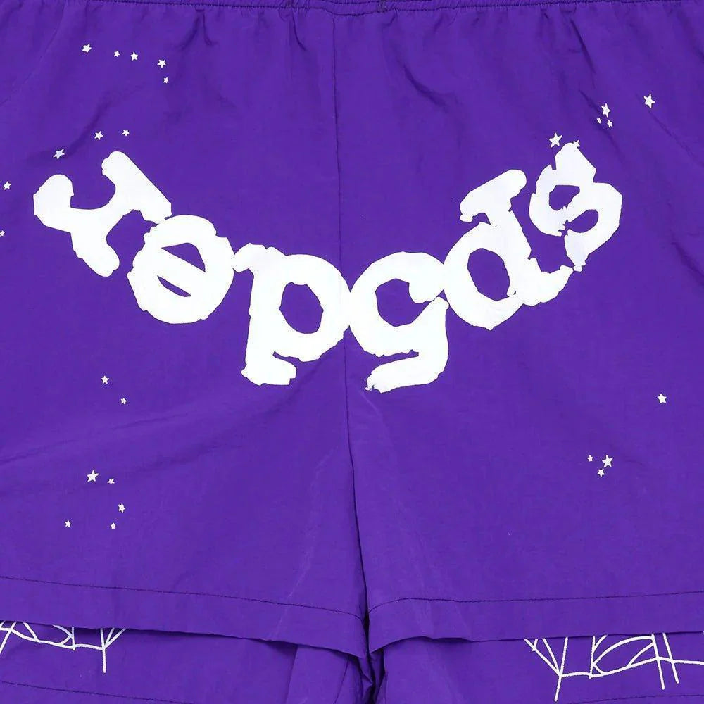 Sp5der Grape Logo Shorts